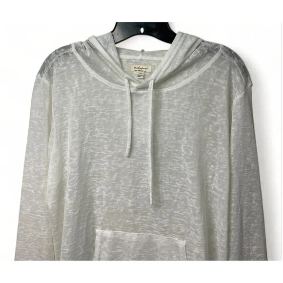 Weatherproof Vintage M/M Cream Polyester Light Sweater Hoodie - Picture 2 of 13